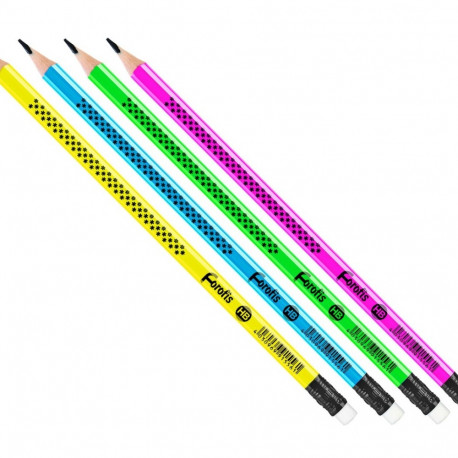 Harilik pliiats HB kustutuskummiga , kolmekandiline, Forofis