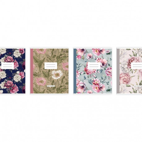 Kaustik 165x208 96 lehte, 5x5ruut, BOTANIQUE assortii Interdruk