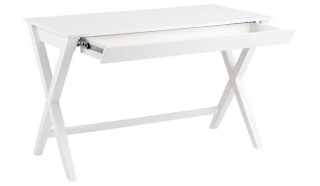 Kirjutuslaud WRITEX suure sahtliga AC63515, 120x60xH75cm /valge värv. puit