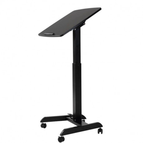 Reguleeritav laud SUN-FLEX EASYDESK PRO must, H-770...1130mm, 600x520mm MDF, 600808, pedaaliga/ rata