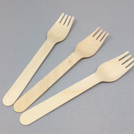 Puidust kahvel pikkusega 16cm, pakis 100tk