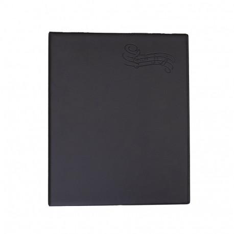 Noodikaaned A4 rõngasklambriga must soft, presstrükiga