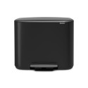 Prügikast 3x11L pedaaliga, Brabantia, BO, K-44cm, L-54xS-36,5cm/ Matt Black, matt must Prügikast 3x11L pedaaliga, Brabantia, BO, K-44cm, L-54xS-36,5cm/ Matt Black, matt must