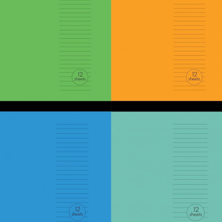 Koolivihik A5+(170x230) 23joont, 12 lehte, Basic, 4 motiivi