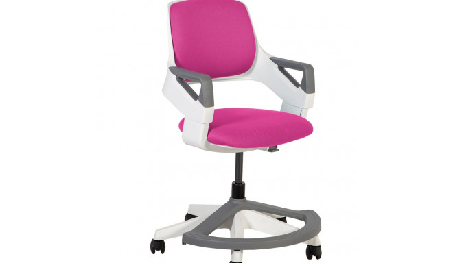 Töötool ROOKEE lastele, 13487 roosa polster, kasvule 110-160cm, reg. seljatoe kõrgus, istme sügavus;