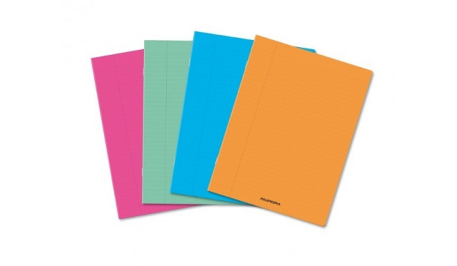 Kaustik A4 36l. jooneline, erinevad värvid, plastkaantega