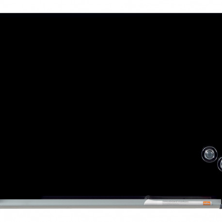 Klaastahvel NOBO Impression Pro Widescreen Glass Black 31" 680x380mm must, kaasas marker, 2 klaastah