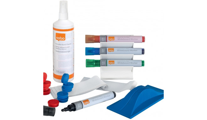 Valgetahvli tarvikukomplekt NOBO Whiteboard User Kit (4 markerit ja magnethoidja, magnetiga kustutaj