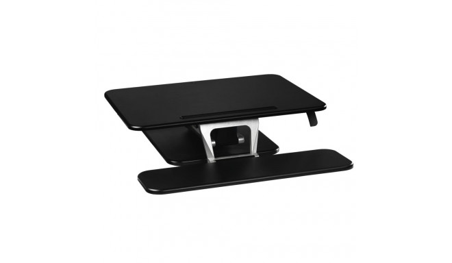 Reguleeritav tööpind lauale Hama Sit-Stand Desk M, black, kõrgus reg 18-43cm, 80x52x18cm, max 15kg