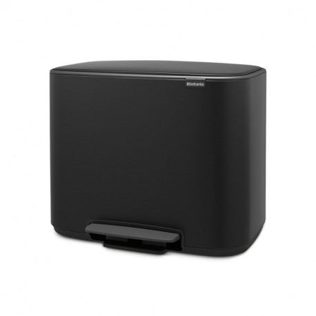 Prügikast 11+23L pedaaliga, Brabantia, BO, K-44cm,L-54xS-36,5cm/ Matt Black, matt must