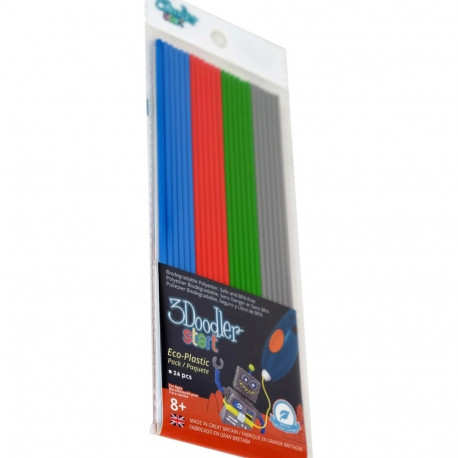 Täiteplastik 3D-pliiatsile Start+, 24tk/pk tumedad toonid