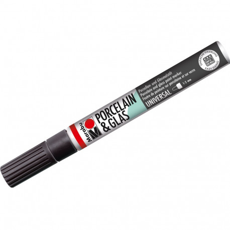Marker portselanile ja klaasile 0,8mm 073 must