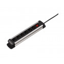 Pikendusjuhe 3m Hama (6 pesa, lüliti, 16A/3500W max, seinale kinnitatav, alumiinium/must plast) Pikendusjuhe 3m Hama (6 pesa, lüliti, 16A/3500W max, seinale kinnitatav, alumiinium/must plast)