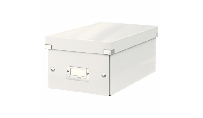 Hoiukarp kokkupandav DVD-dele Leitz WOW Click&Store valge, 206x147x352mm, lam.kartong