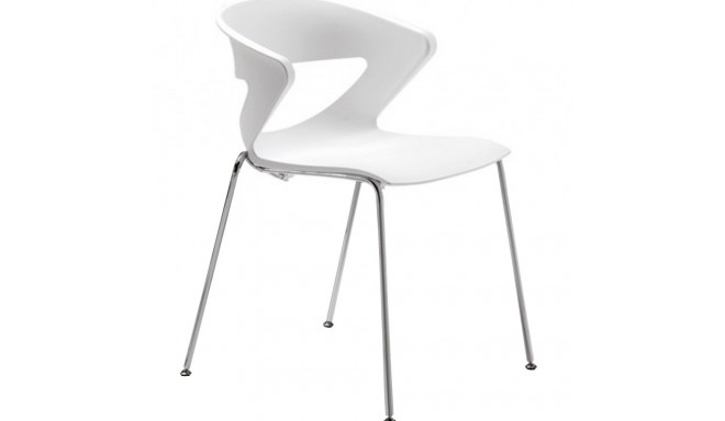 KICCA külastajatool KC1/AV T42/ valge plastik, hõbehall KAUPLUSE NÄIDIS