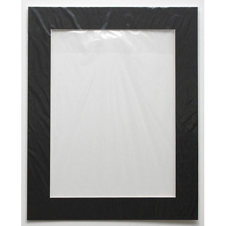 Paspartuu 40x50 (sisemõõt 29x39) must, valge siseäär