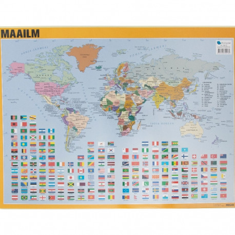 Lauamatt 530x400mm maailma kaart Prolexplast