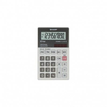 Sharp EL-W211G calculator Pocket Financial Grey