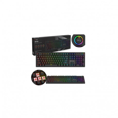 Savio STYX Outemu Red keyboard Gaming USB QWERTY US International Black