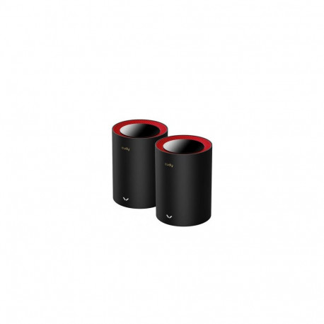 Cudy M3000 2-Pack Dual-band (2.4 GHz / 5 GHz) Wi-Fi 6 (802.11ax) Black, Red 1 Internal