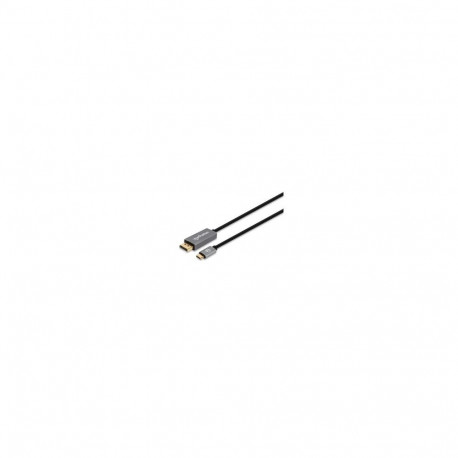 Manhattan USB-C to DisplayPort 1.4 Cable, 8K@60Hz, 3m, Male to Male, Not Bi-Directional, Black, Thre