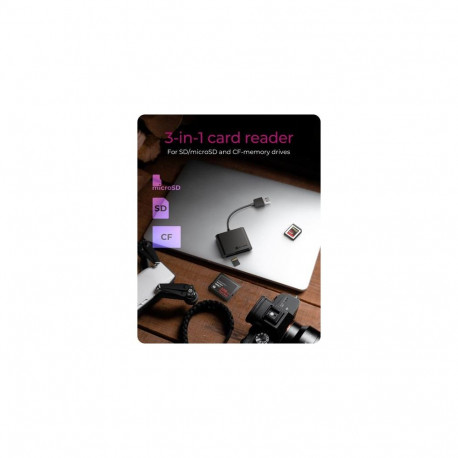 ICY BOX IB-CR301-U3 card reader USB 3.2 Gen 1 (3.1 Gen 1) Black