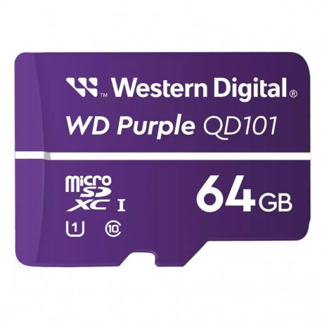 "CARD WD Purple 64GB Surveillance microSD XC Class - 10 UHS 1"