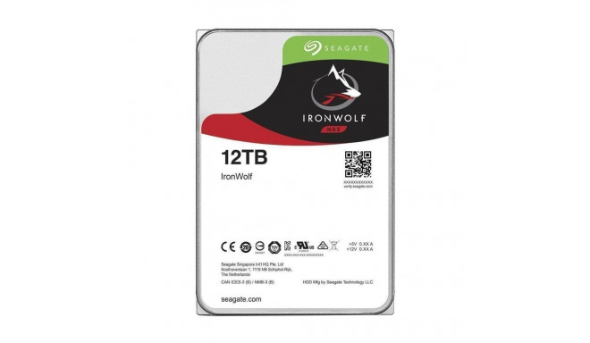 "Bundle SEAGATE NAS HDD 12TB IronWolf 7200rpm 6Gb/s SATA 256MB cache 3.5inch 24x7 CMR for NAS and RA