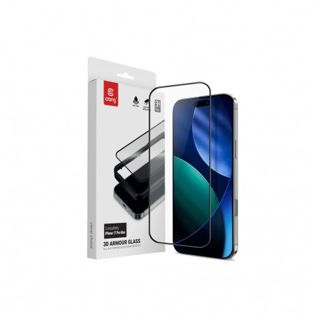 Crong 3D Armour Glass - Szkło hartowane iPhone 18 Pro Max / 17 Pro Max + ramka instalacyjna