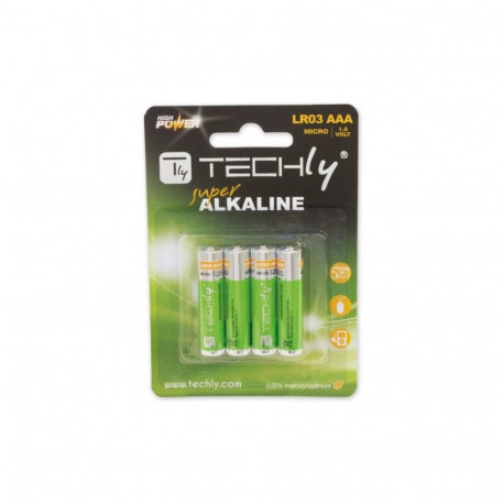 Techly patarei Alkaline LR03 AAA 4tk (IBT-LR03T4B)