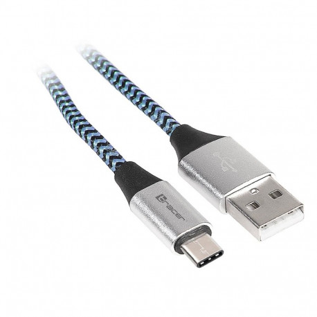 Cable USB 2.0 Type-C male - C male 1,0m black-blue