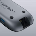Aukey USB hub CB-C71 Aluminium USB-C 8in1 RJ45/3xUSB 3.1/HDMI//SD