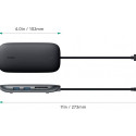 Aukey USB hub CB-C71 Aluminium USB-C 8in1 RJ45/3xUSB 3.1/HDMI//SD