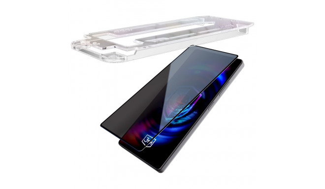 3MK HardGlass Max Privacy privaatsusklaas aplikaatoriga Apple iPhone 15 Plus/16 Plus jaoks