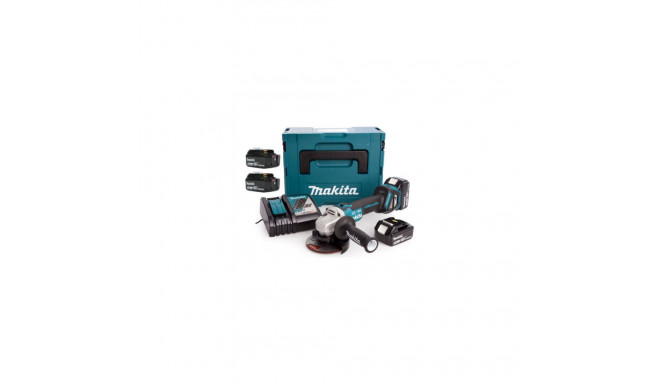 Makita nurklihvmasin 18V 125mm DGA513RT3J kiiruseregulaator BLDC 3x5,0Ah + ketas 125mm