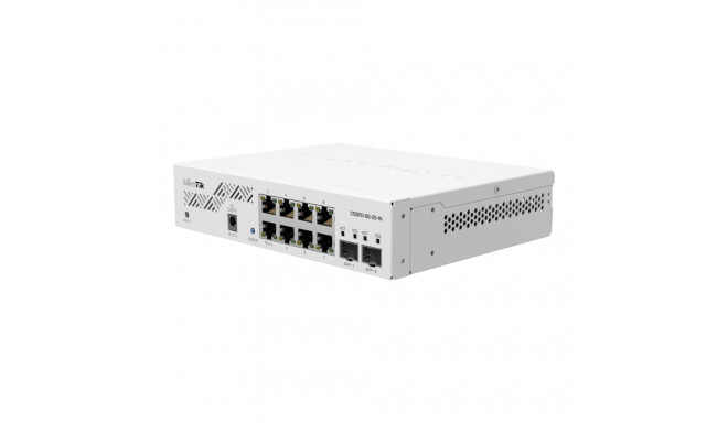 MikroTik ruuter-lüliti CSS610-8G-2S+IN veebihaldatav raki paigaldatav 8 Gigabit Etherneti (vask) por