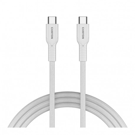 CANYON cable OnWire 60CL C-C 60W COLOR Braided 1m White