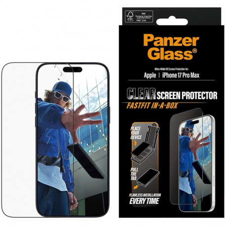 Kaitseklaas PanzerGlass iPhone 17 Pro Max UWF Fastfit in-a-box