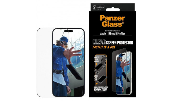 Kaitseklaas PanzerGlass iPhone 17 Pro Max UWF Fastfit in-a-box