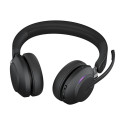 JABRA Evolve2 65 MS stereo on-ear Bluetooth juhtmevaba USB-C mürasummutav must Microsoft Teamsi jaok