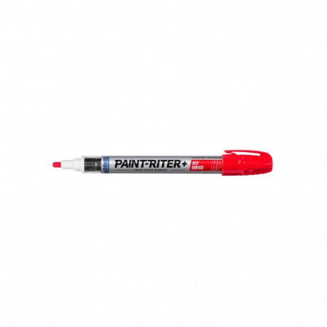 Markal Pro-Line HP 3mm paint marker – valve-action liquid paint, red, durable metal barrel, medium b