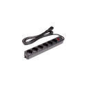 Extension UPS 3m, 6 sockets, with switch black