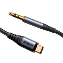Joyroom stereo helikaabel AUX 3,5 mm minipesa - USB-C telefonile 1,2 m must (SY-A07) Joyroom stereo helikaabel AUX 3,5 mm minipesa - USB-C telefonile 1,2 m must (SY-A07)