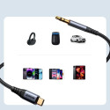 Joyroom stereo helikaabel AUX 3,5 mm minipesa - USB-C telefonile 1,2 m must (SY-A07) Joyroom stereo helikaabel AUX 3,5 mm minipesa - USB-C telefonile 1,2 m must (SY-A07)