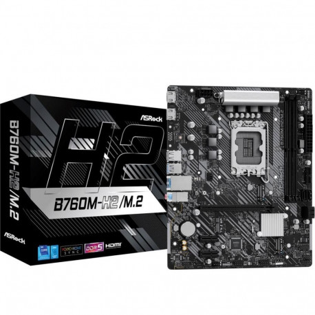 Asrock Mainboard||Intel B760 Express|LGA1700|Micro-ATX|Memory DDR5|Memory slots 2|2xPCI-Express 3.0 