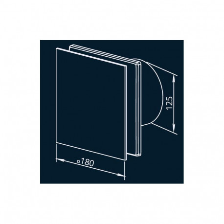 AXIAL FAN 125 SOLID GLASS T