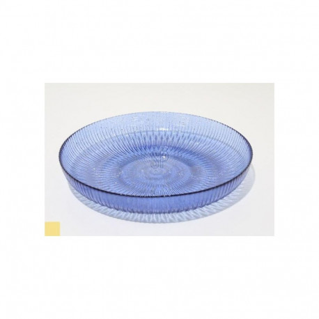 BOWL GLASS 21CM NAVY BLUE CLR