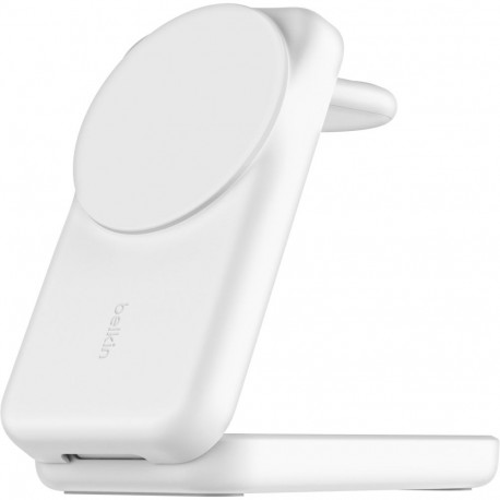 Belkin magnetiline kokkuvolditav 3-in-1 laadija UltraCharge WIZ036kqWH 25W Qi2, valge