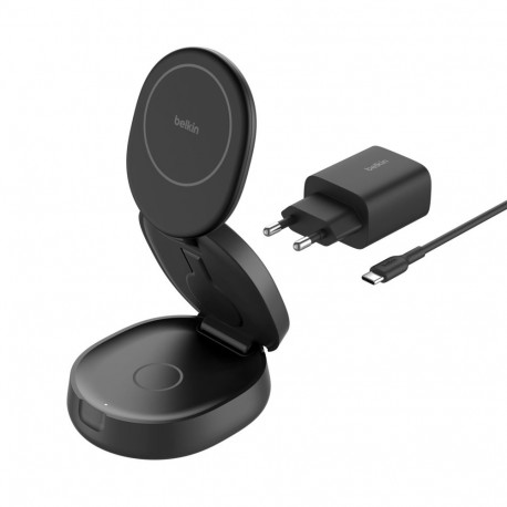 Belkin Boost Charge kokkupandav magnetiline 3-in-1 laadija Qi2 must WIZ034kqBK