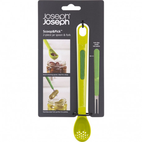 Joseph Joseph Scoop & Pick 2-piece Green Antipasti Set